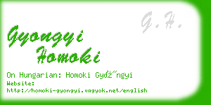 gyongyi homoki business card